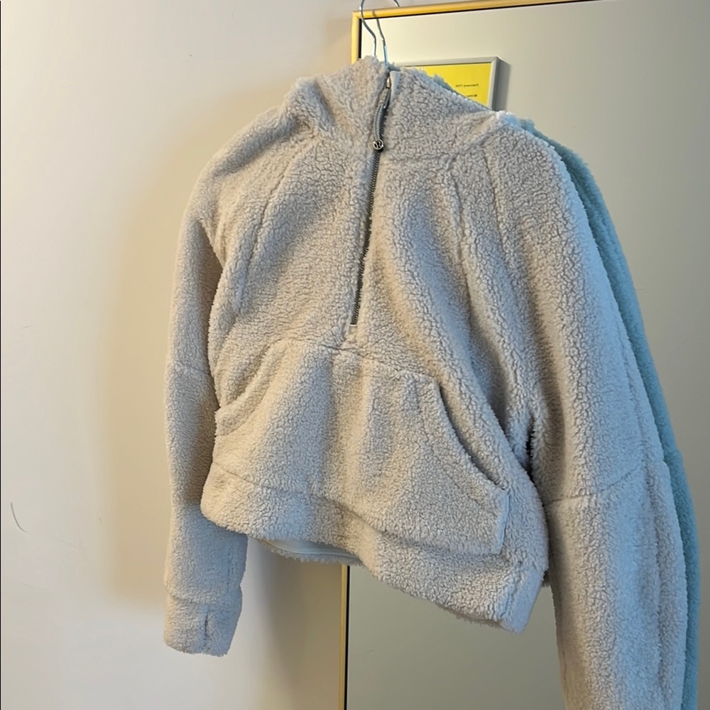 lululemon athletica Cream Sherpa Half-Zip Pullover